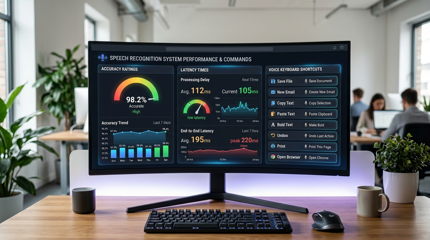 Dashboard de comparatif de précision et vitesse des logiciels de saisie vocale